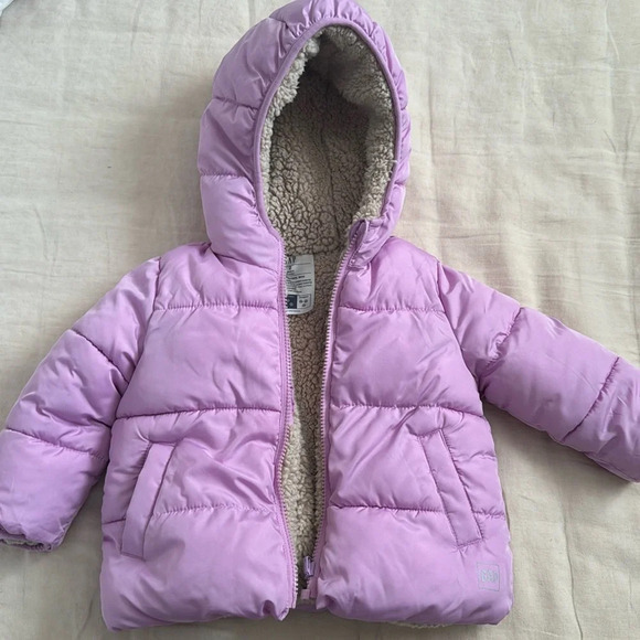 Baby gap winter fur lined parka jacket - Picture 1 of 3